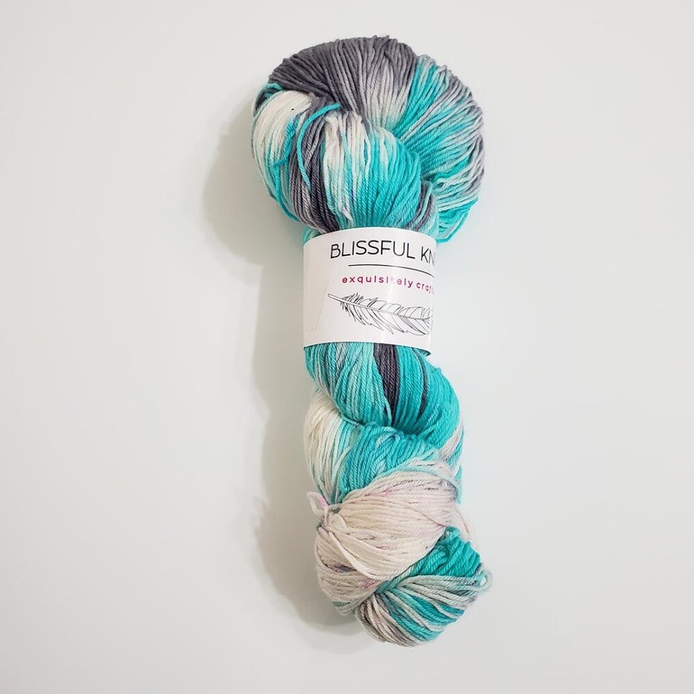 Blissful Knits Classic Superwash Merino Blend 438yds 3.5oz Hand Dyed Sock Weight
